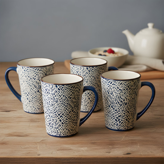 Porcelain Mug Set - 4 Pcs